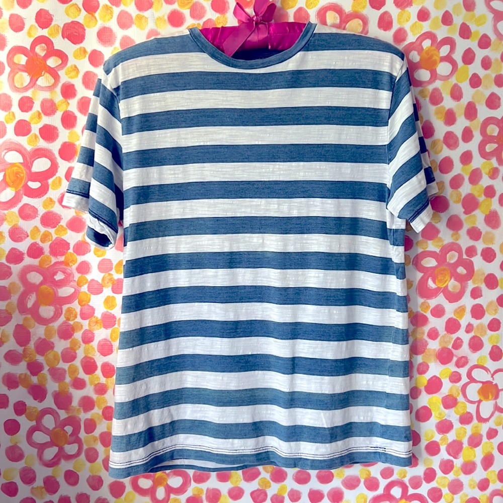 Tucker + Tate Short Sleeve T-Shirt Blue White Striped Kid Unisex